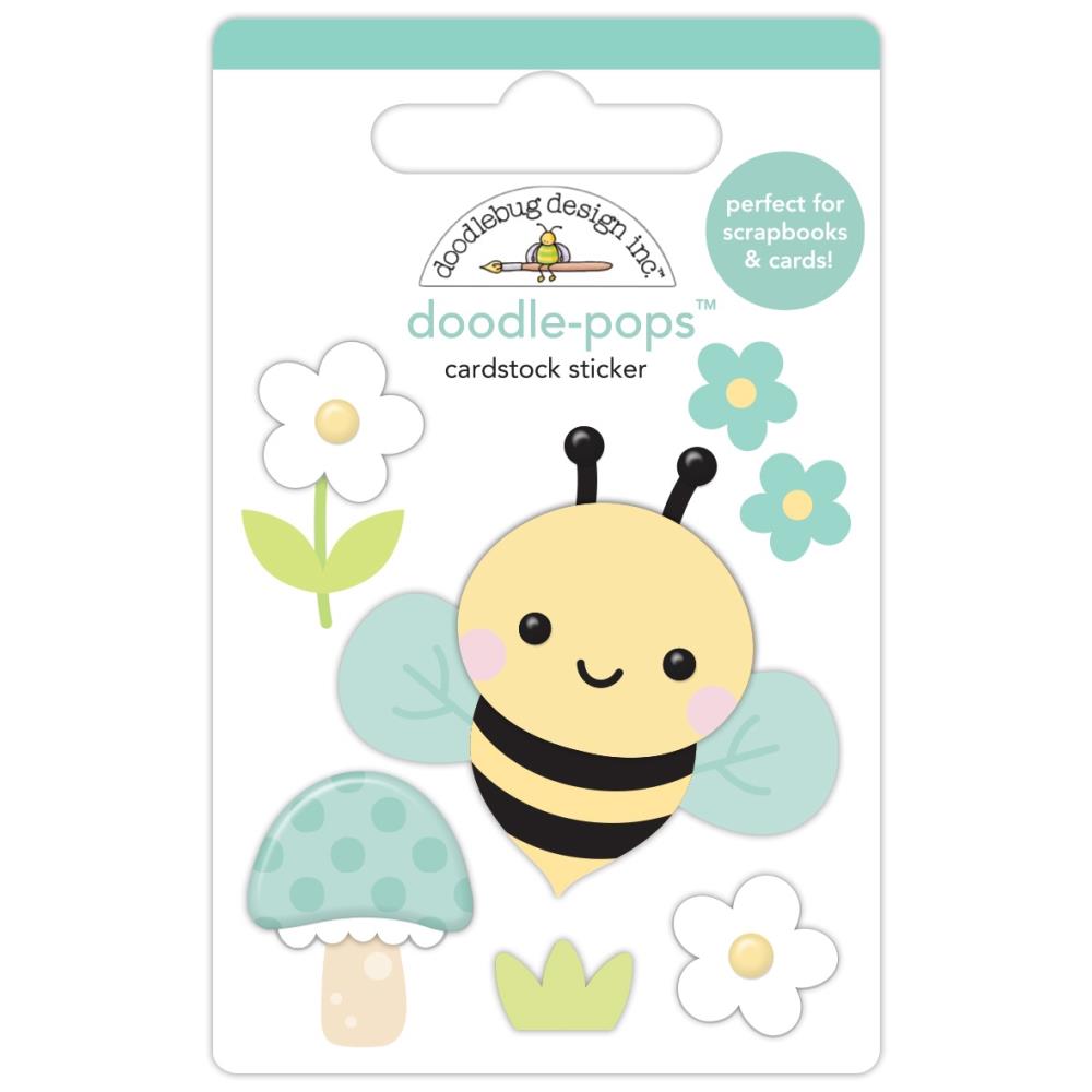 Doodlebug Doodle-Pops 3D Stickers - Bee Happy