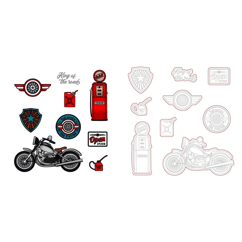 Dad's Garage Stamp Set and Coordinating Honey Cuts Bundle