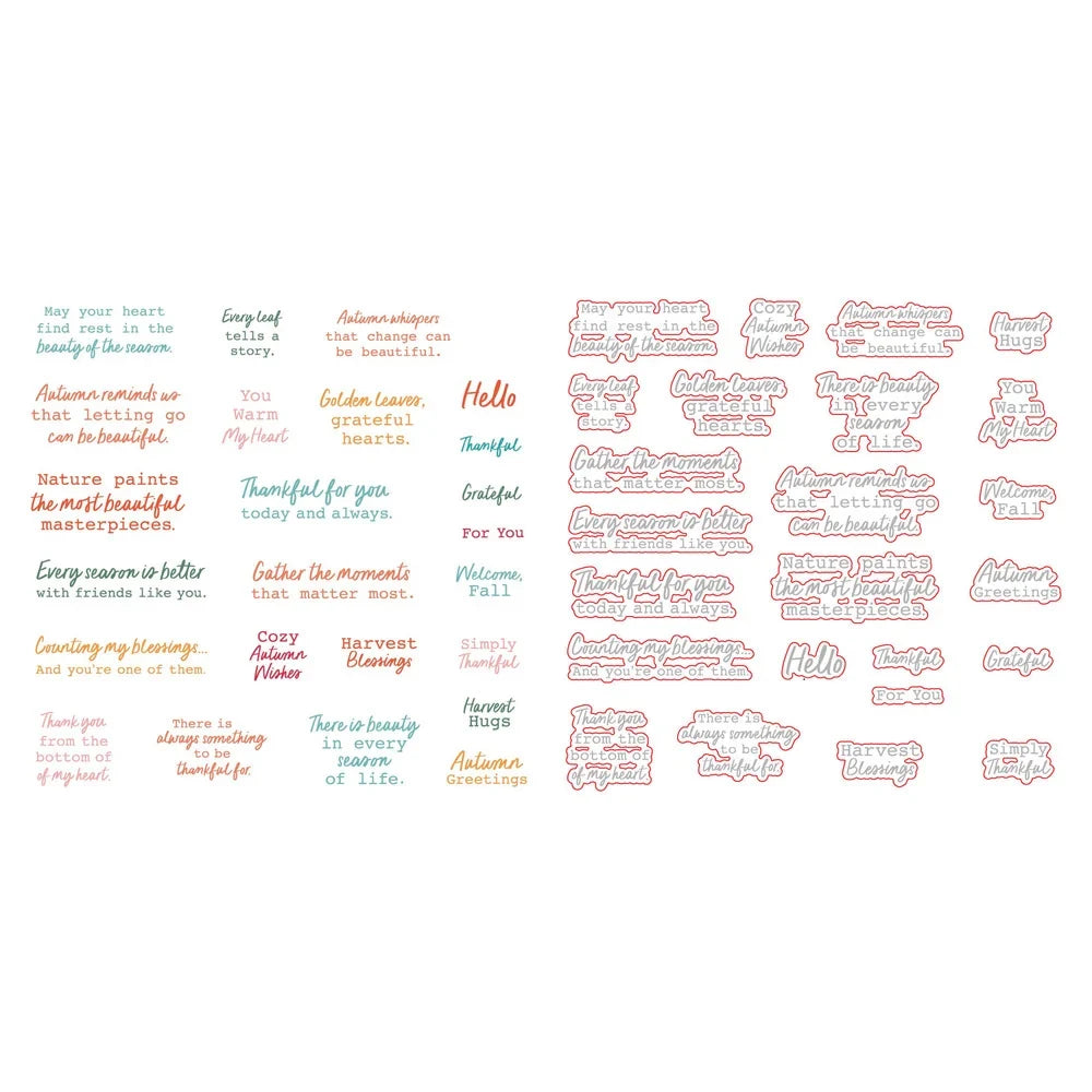 Keepsake Sentiments: Fall Stamp Set and Coordinating Honey Cuts Bundle