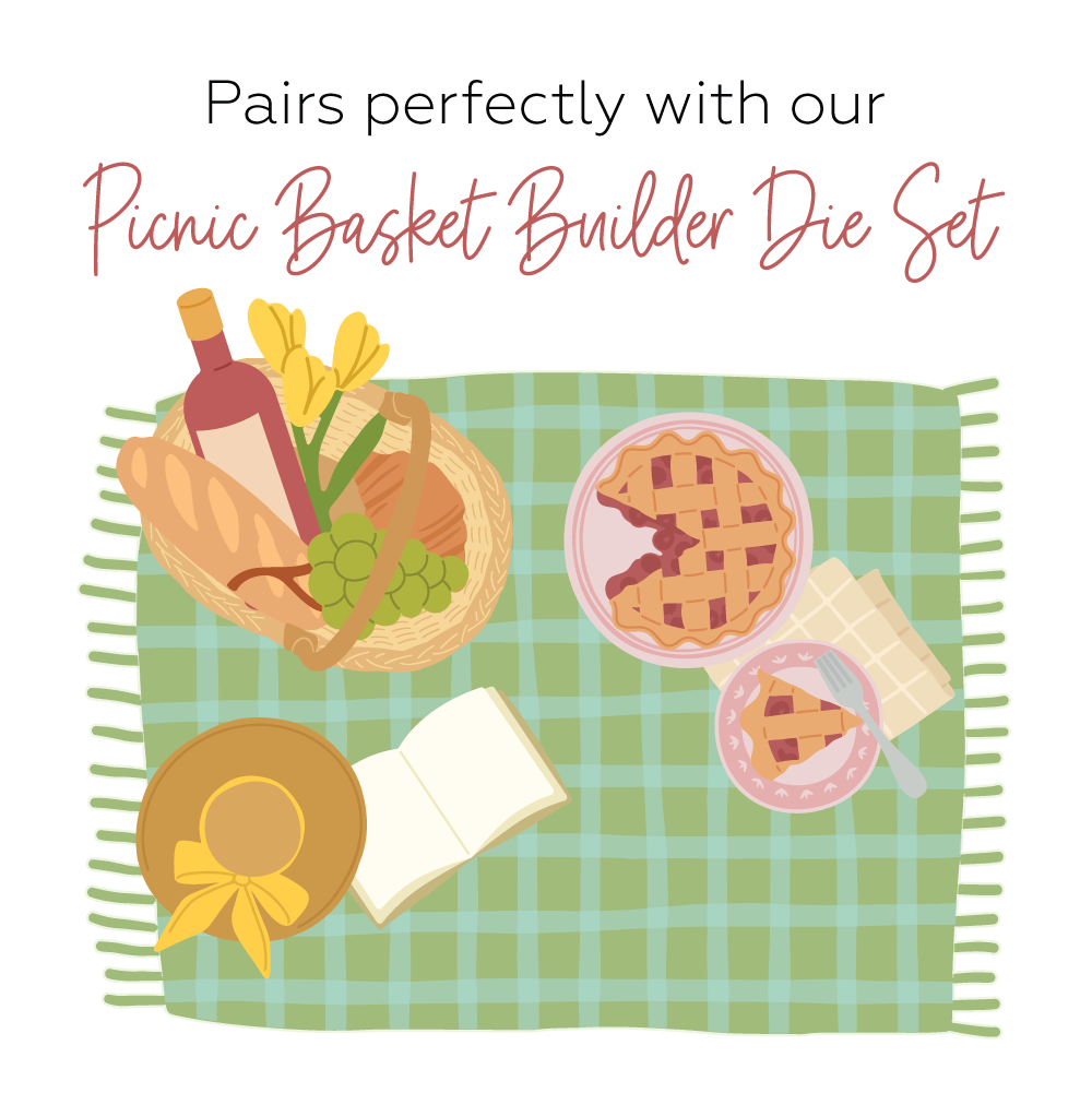 Picnic Blanket Builder - 6"x6" Stencil Set of 2 Coordinating Stencils