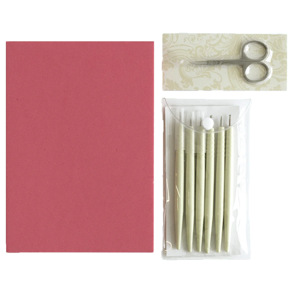 Anna Griffin 8 Piece Craft Tool Set - 6 Different Types of Stylus, Precision Scissors, Foam Mat, and More!