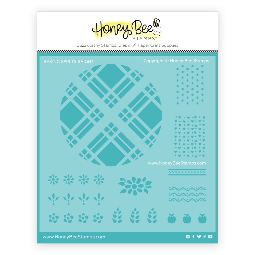 Baking Spirits Bright - 6"x6" Coordinating Stencil
