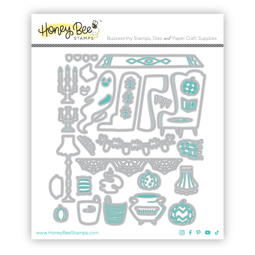 Lovely Layers: Fireplace Falloween Add-On - Honey Cuts - Stand-Alone Dies