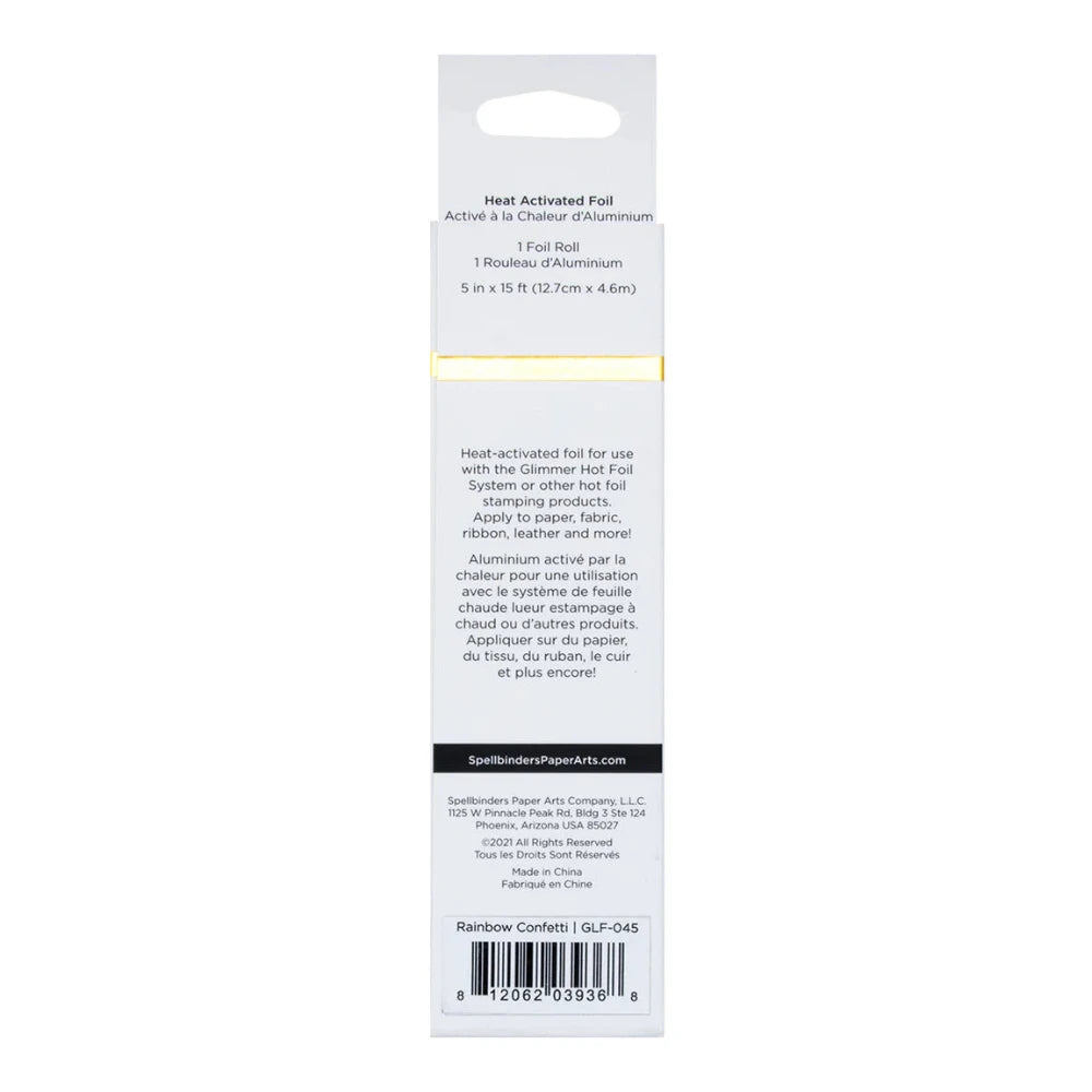 Spellbinders Glimmer Hot Foil - Rainbow Confetti Birthday