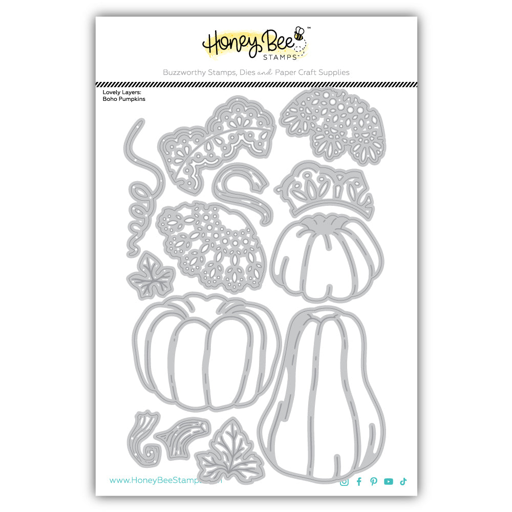 Lovely Layers: Boho Pumpkins - Honey Cuts Stand-Alone Dies