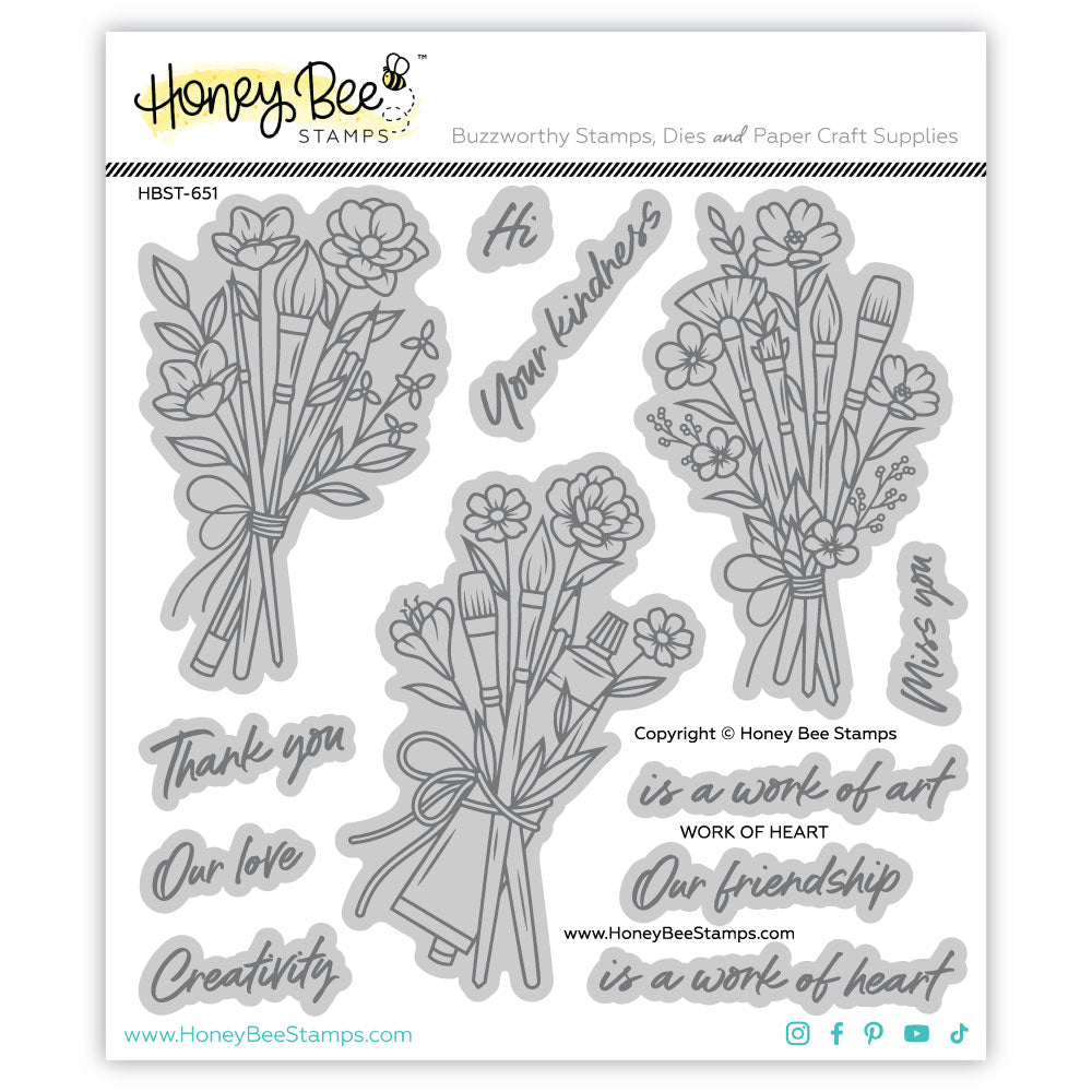 Work Of Heart - 6x6 Photopolymer Stamp Set