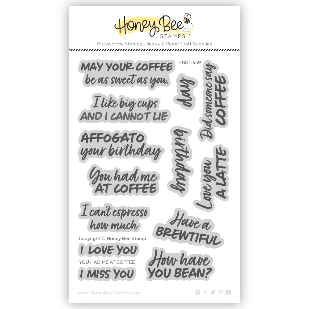 You Had Me At Coffee - 4x 6 Photopolymer Stamp Set
