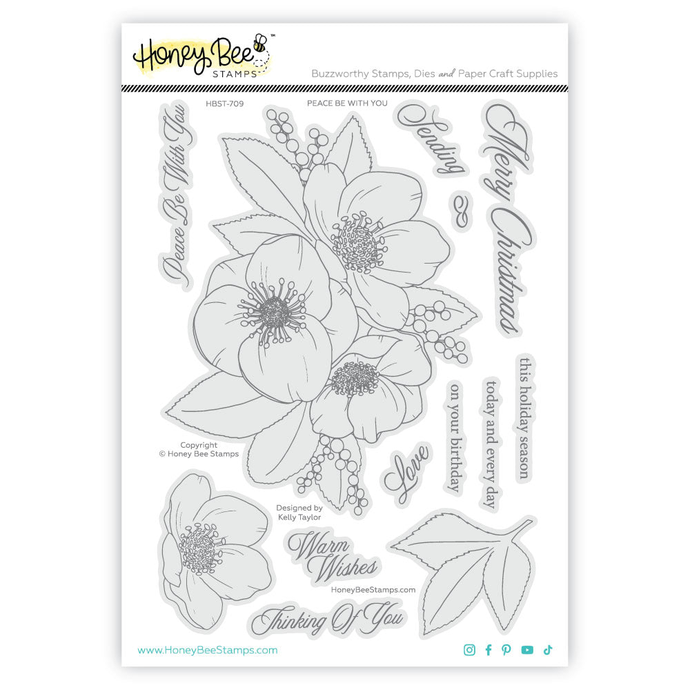 Peace Be With You stamp set by Honey Bee Stamps