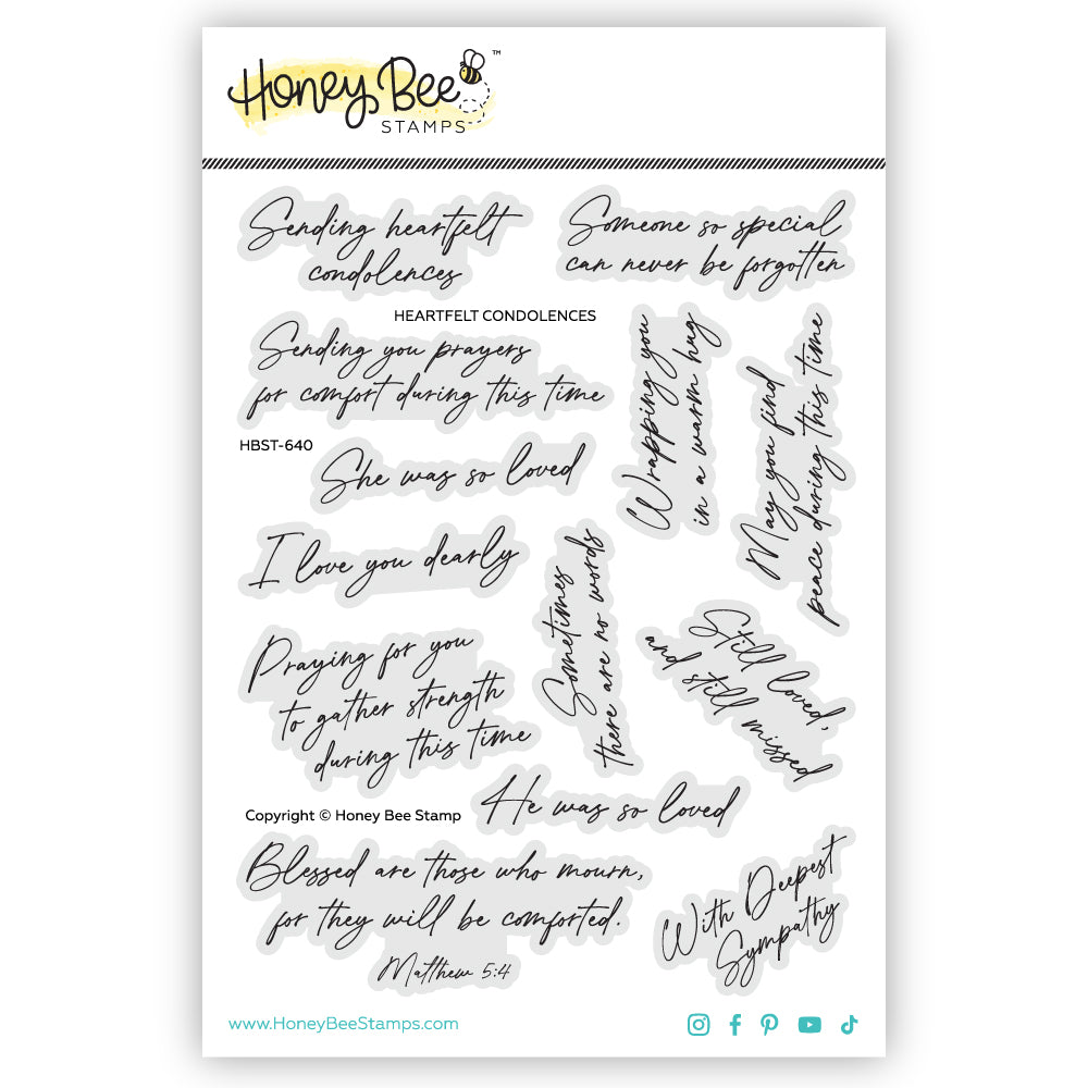 Heartfelt Condolences - 5x6.5 Photopolymer Stamp Set