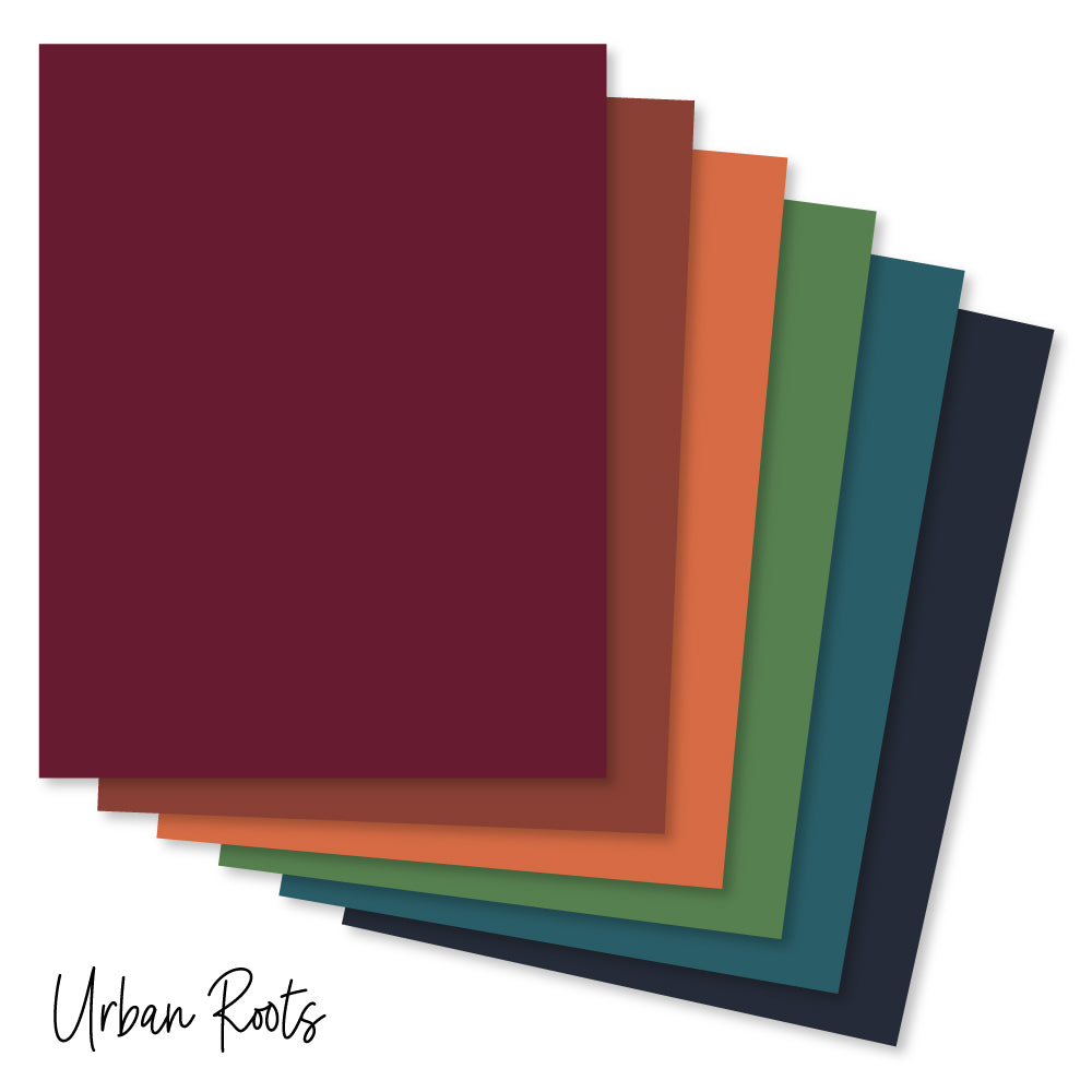 Hive Hues Collection 100lb. Solid Cardstock - 12 Sheets 8.5"x11" - Urban Roots