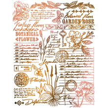 Vintage Flora - 5x6 Rubber Cling Background Stamp