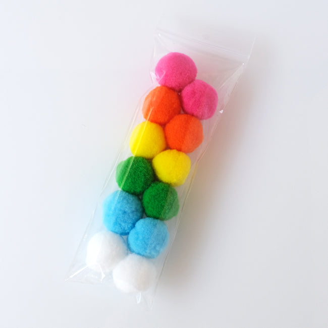 Bee Creative Large 1" Pom Poms 12 pk - Let's Party