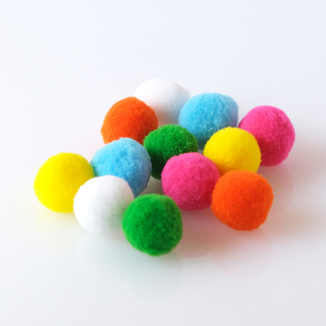 Bee Creative Large 1" Pom Poms 12 pk - Let's Party
