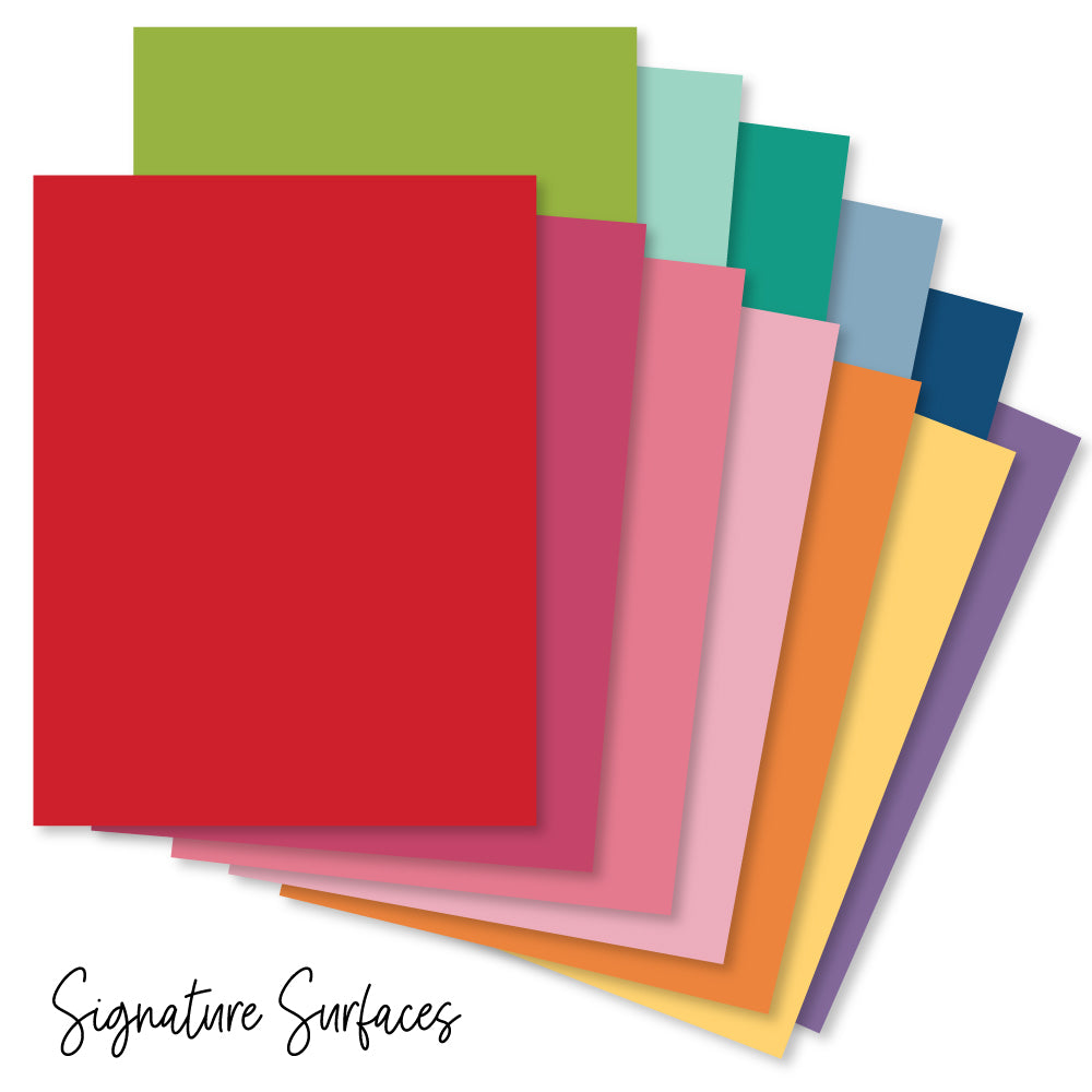 Hive Hues Collection 100lb. Solid Cardstock - 12 Sheets 8.5"x11" - Signature Surfaces