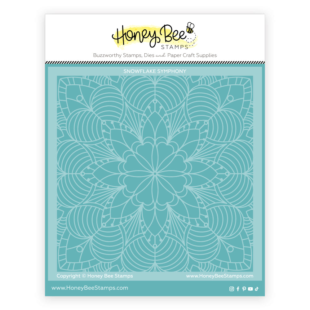 Snowflake Symphony - 6"x6" Background Stencil