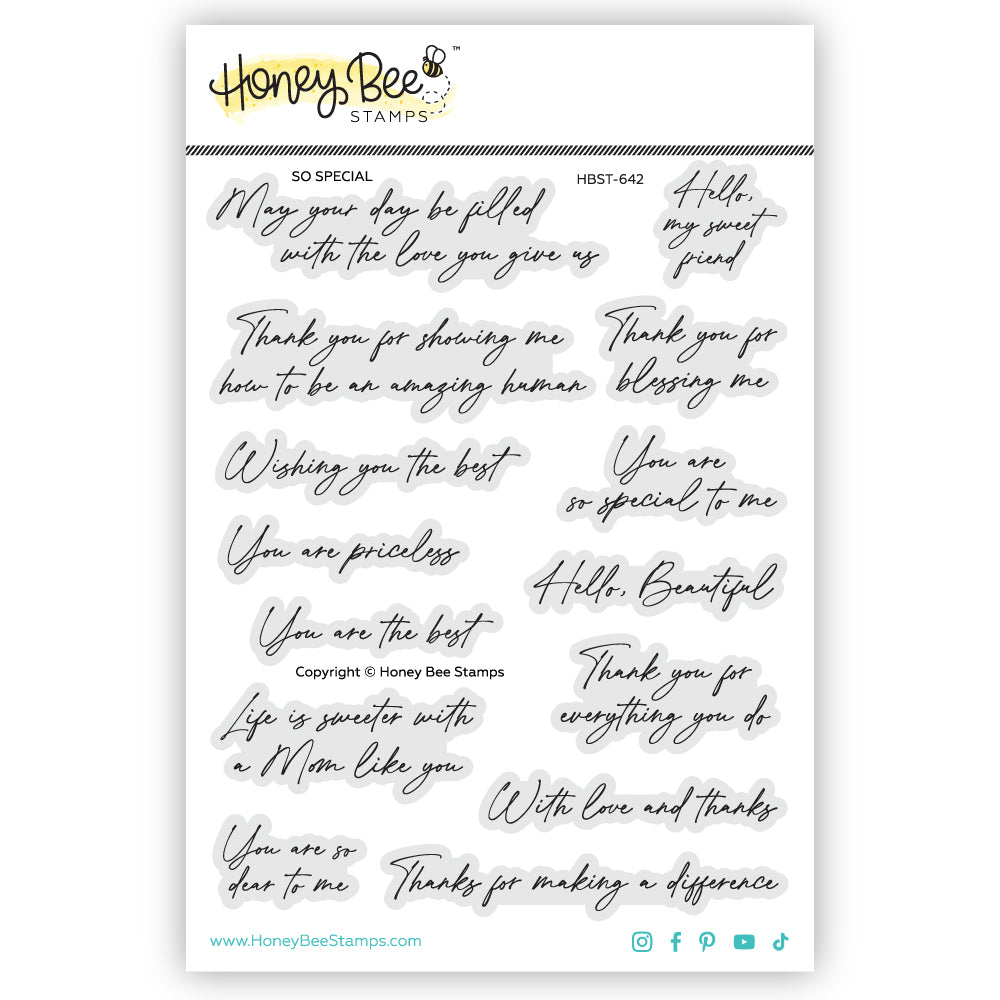 So Special - 5x6.5 Photopolymer Stamp Set
