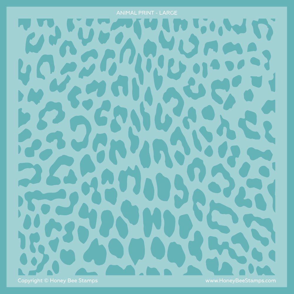 Animal Prints - 6"x6" Stencil Set of 2 Layering Background Stencils - Honey Bee Stamps