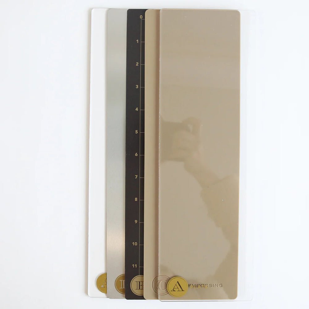 Anna Griffin Empress Mini 4.25" x 13" Full Plate Set - Magnetic Plate, Shim, Embossing Mat & More - Honey Bee Stamps