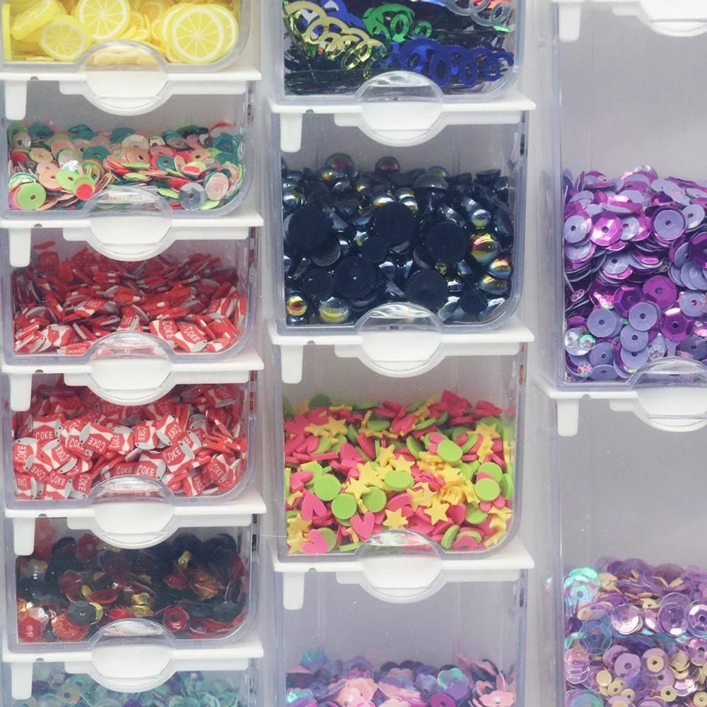 Assorted Bead and Embellishment Storage Solutions Tray Bundle by Elizabeth Ward - 45 pc - Honey Bee Stamps