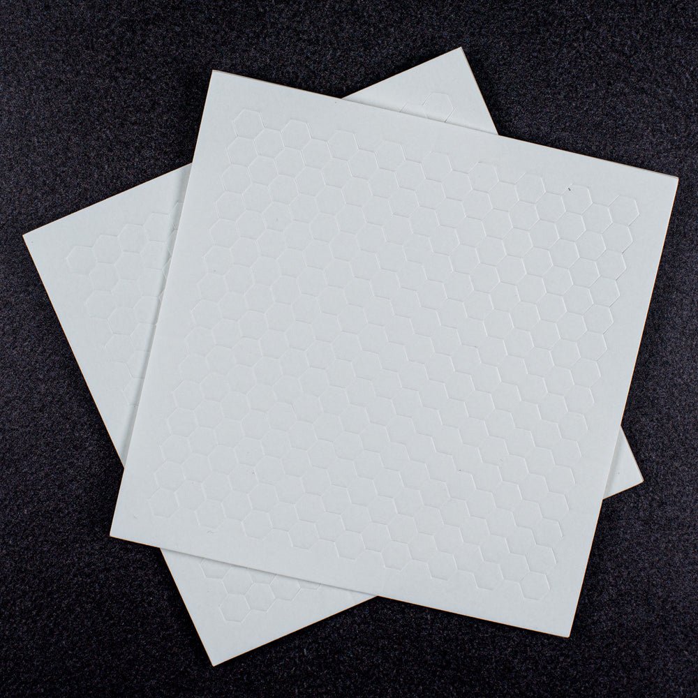 Bee Creative 1/4" White Honeycomb Foam - 494 Ultra Thin Hexagon Foam Dots | Double - Sided Adhesive | 1mm Thick - Honey Bee Stamps