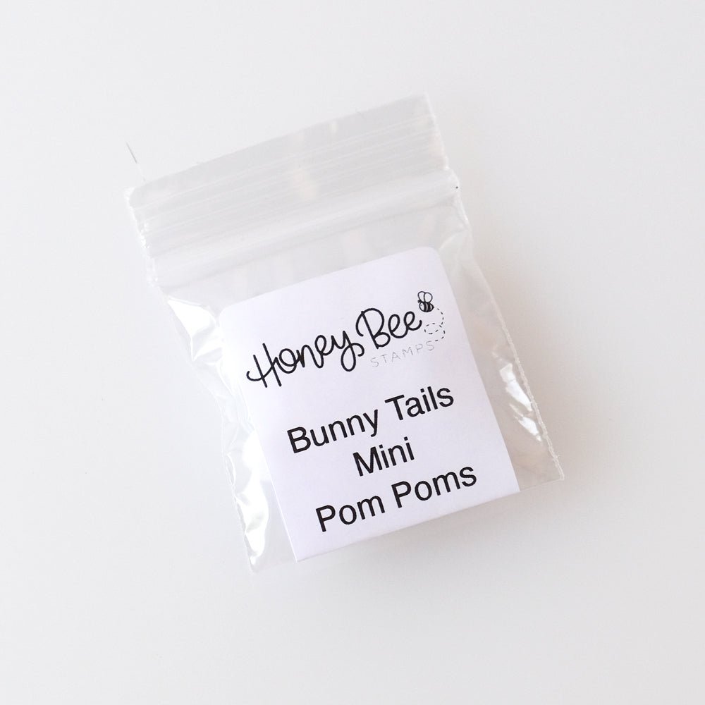 Bee Creative Mini Pom Poms 10pk - Bunny Tails - Honey Bee Stamps