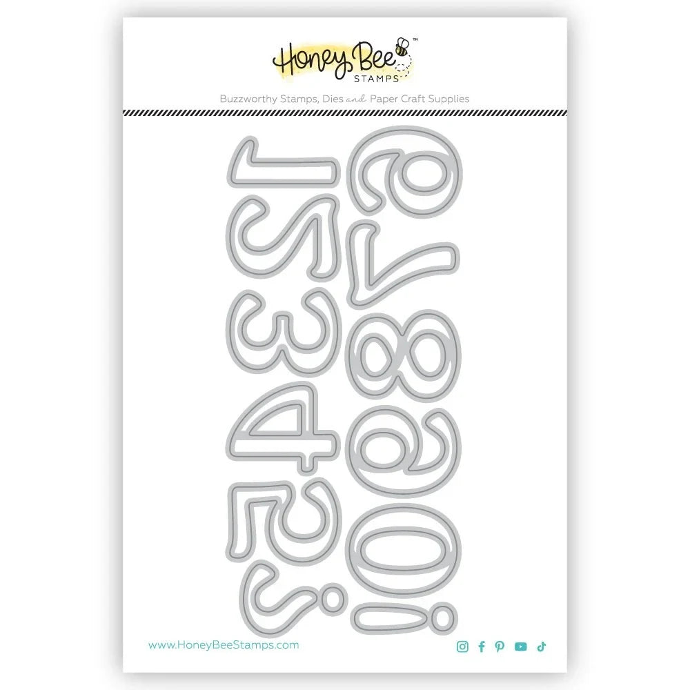 Bee Playful Numbers - Honey Cuts - Stand - Alone Dies - Honey Bee Stamps