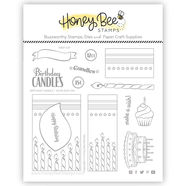 Birthday Candle VGCB Add-On 6x6 Stamp Set - Honey Bee Stamps