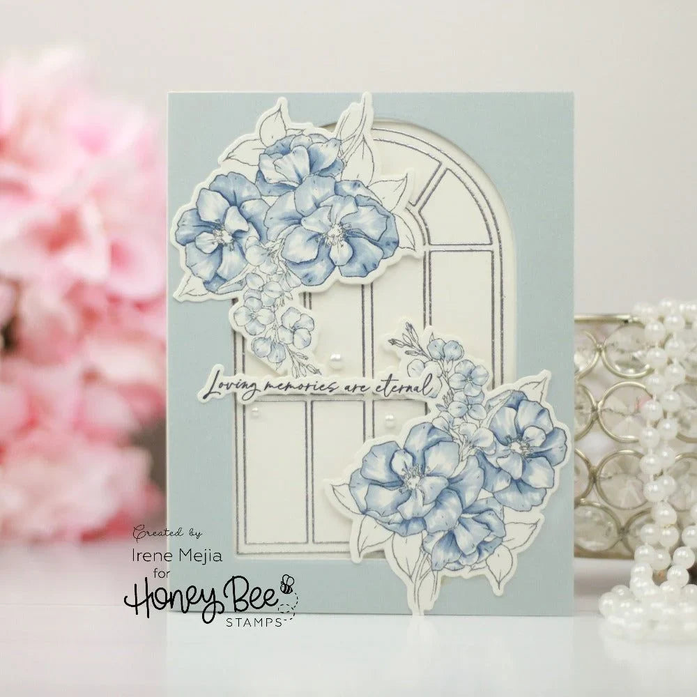 Blooming View - 6x8 Photopolymer Stamp Set - Retiring - Honey Bee Stamps