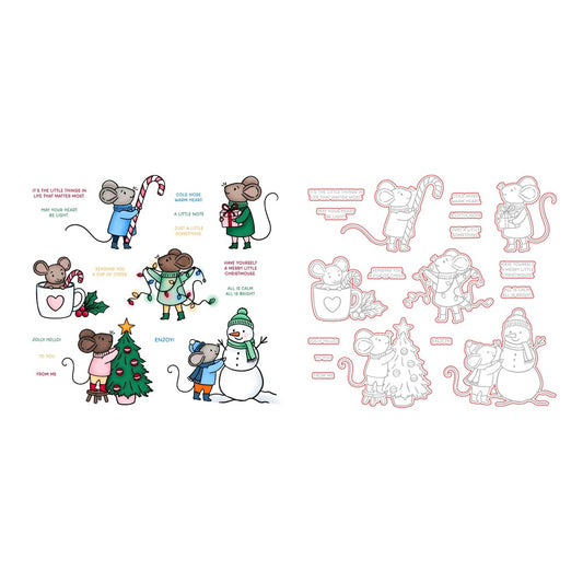Merry Christmouse Stamp Set and Coordinating Honey Cuts Bundle