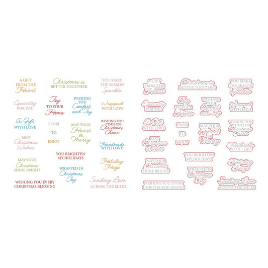 Timeless Christmas Cheer Stamp Set and Coordinating Honey Cuts Bundle
