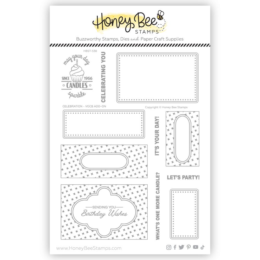 Celebration VGCB Add-On 6x8 Stamp Set - Honey Bee Stamps