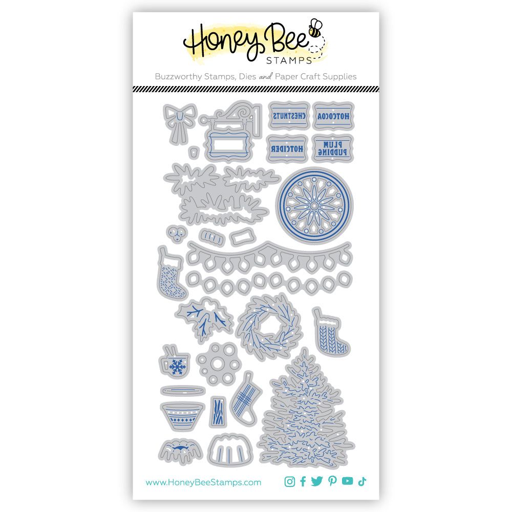 Christmas Market Cart Add - On - Honey Cuts - Stand - Alone Dies - Honey Bee Stamps