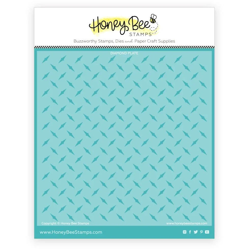 Diamond Plate - 6"x6" Background Stencil - Honey Bee Stamps