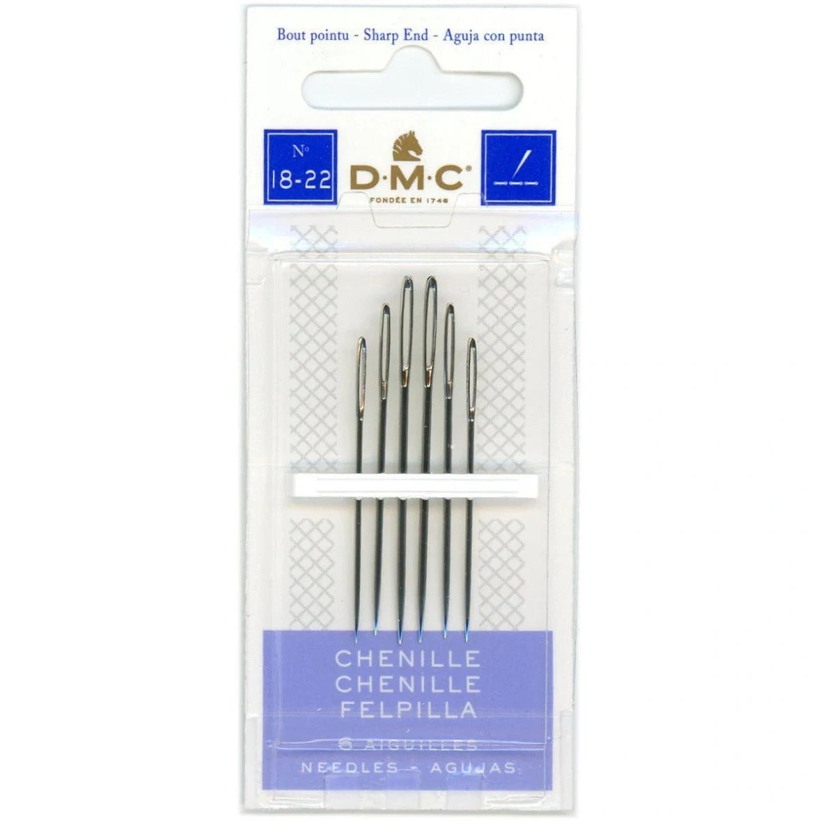 DMC Chenille Needles 6 Pk / Sizes 18 - 22 - Honey Bee Stamps
