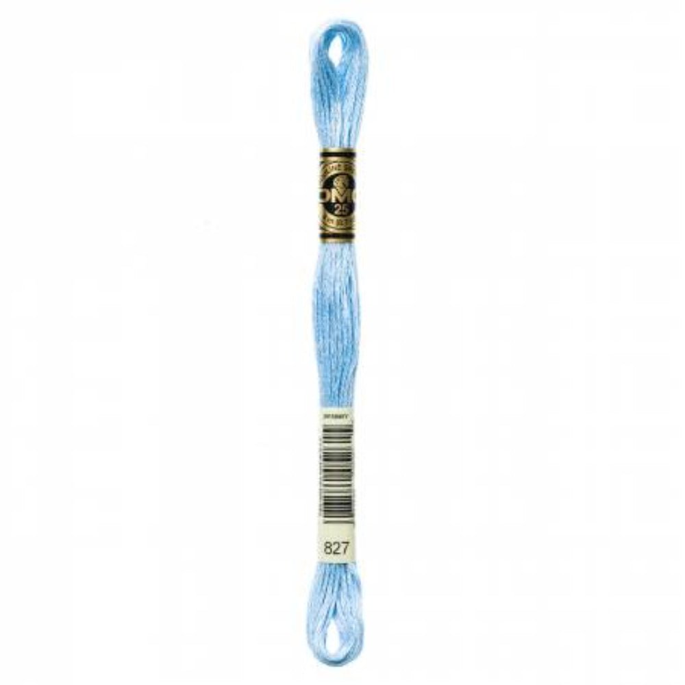 DMC Embroidery Floss, 6-Strand - Blue Very Light #827 – Honey Bee