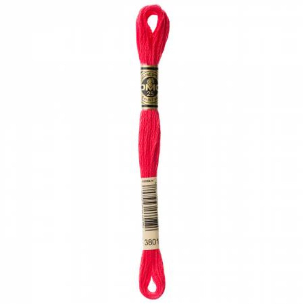 DMC Embroidery Floss, 6-Strand - Christmas Red Light #3801 – Honey