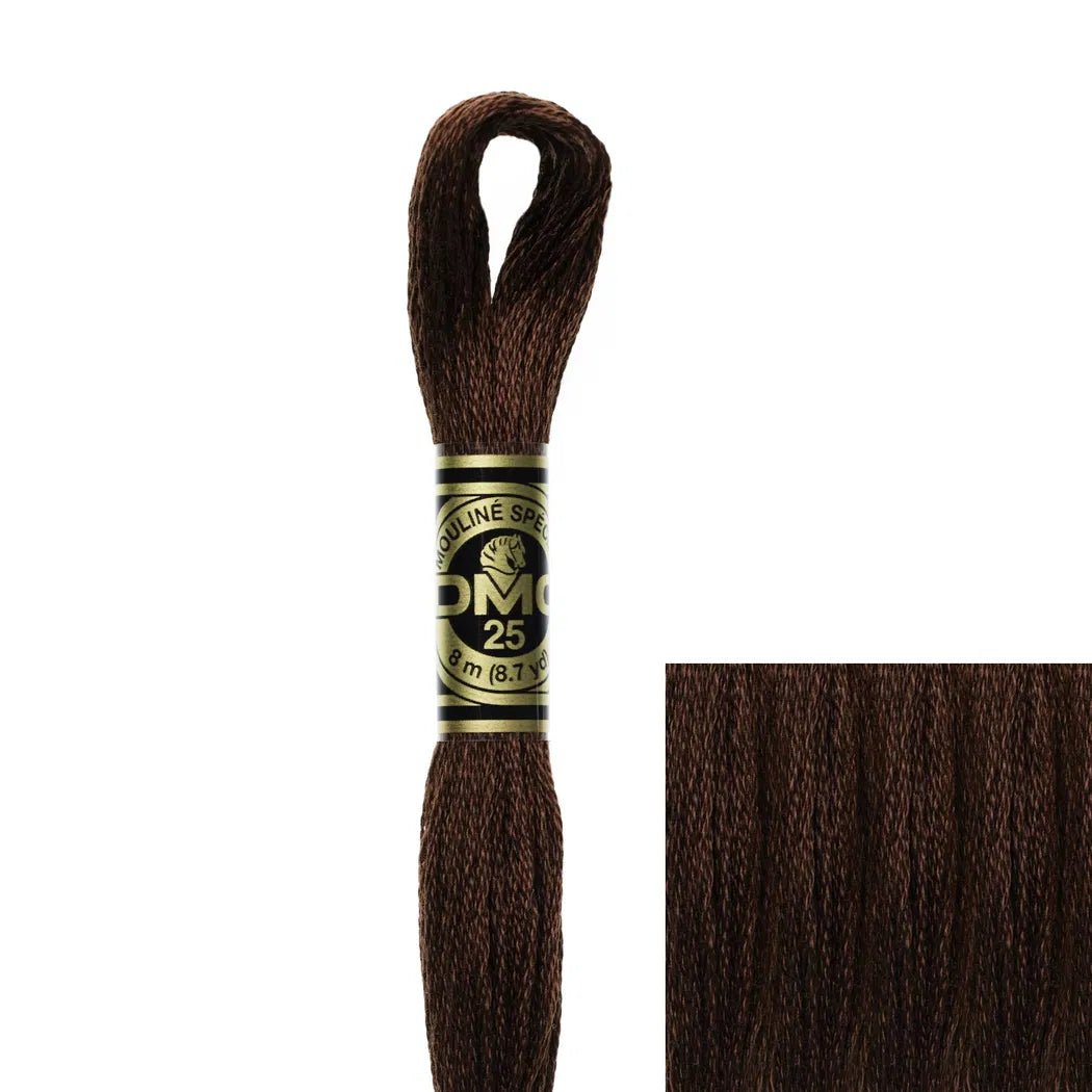DMC Embroidery Floss, 6-Strand - Coffee Brown Ultra Dark #938