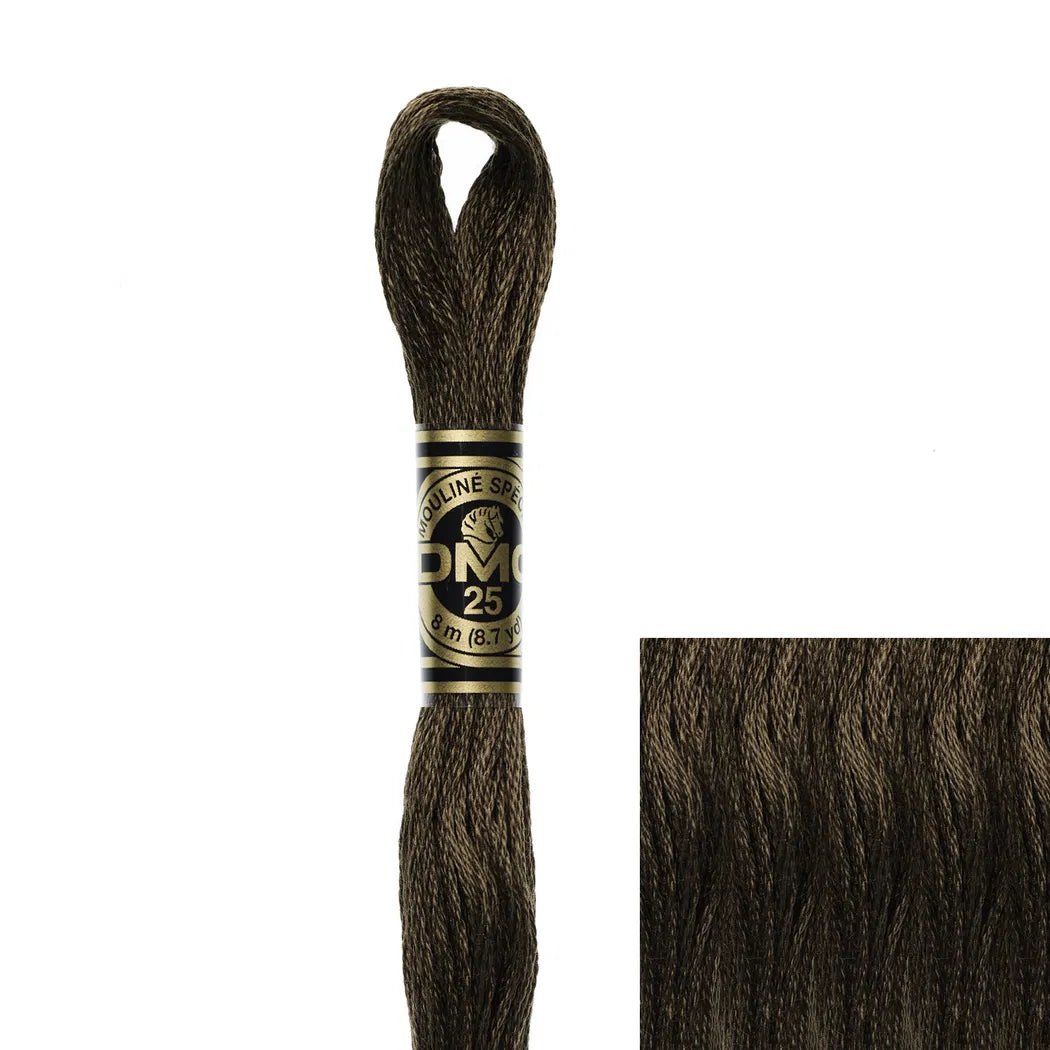 DMC Embroidery Floss, 6-Strand - Mocha Brown Very Dark #3031