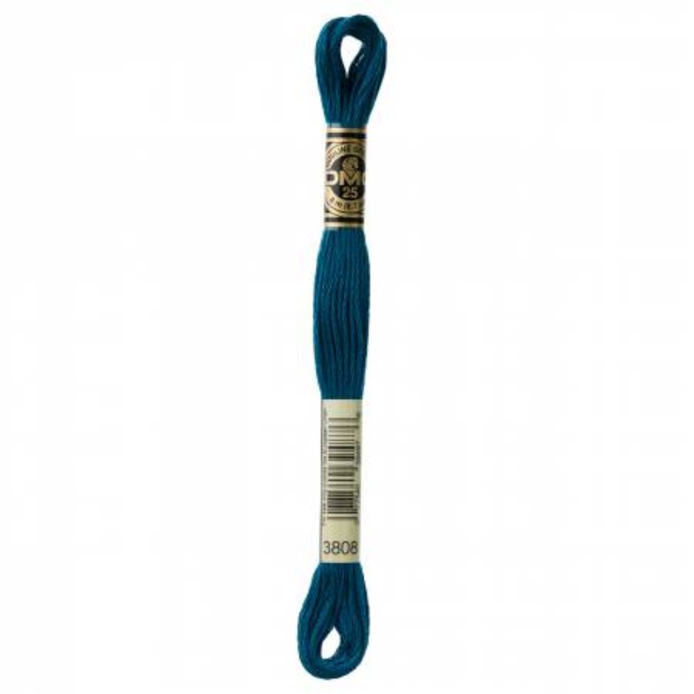 DMC Embroidery Floss, 6-Strand - Turquoise Ultra Very Dark #3808