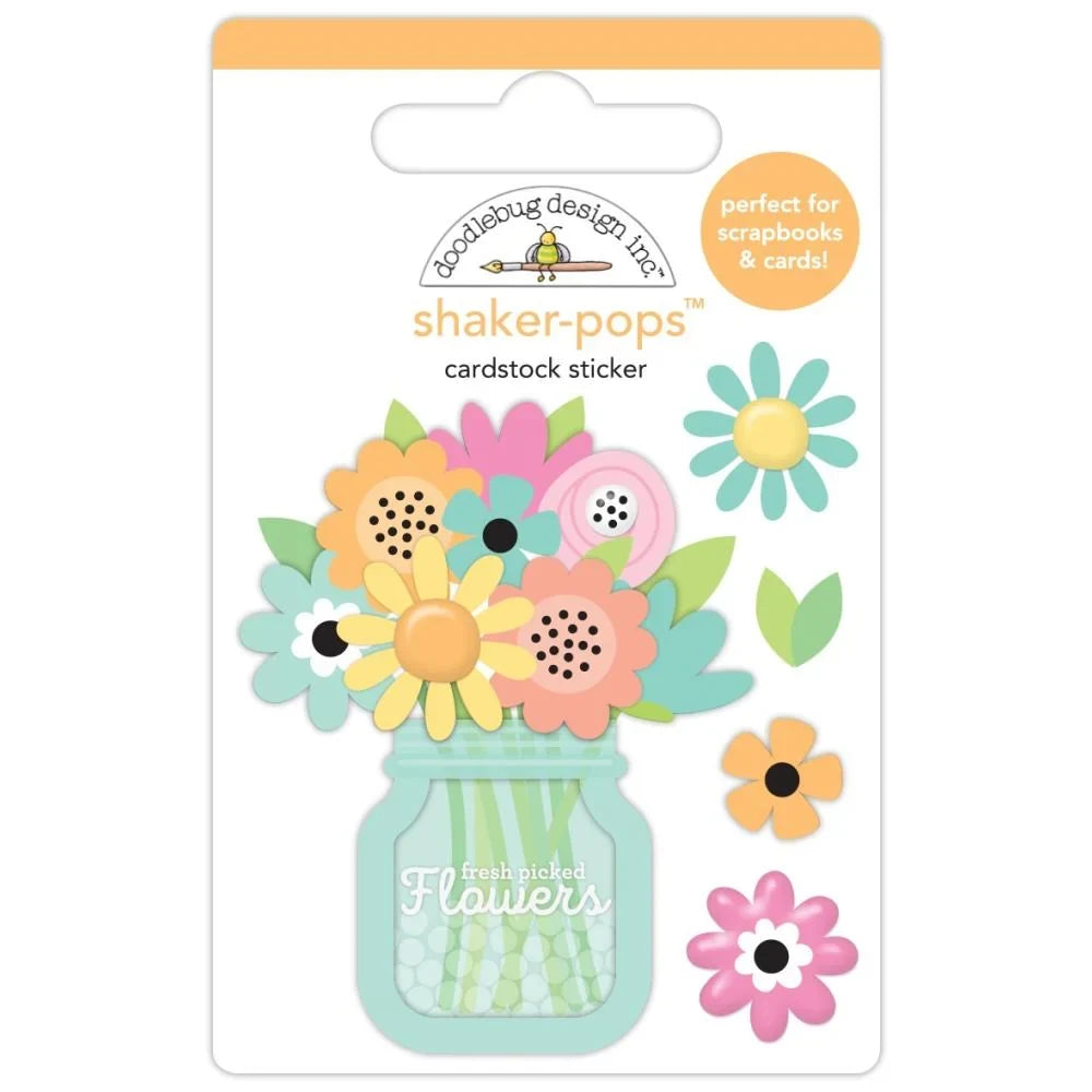 Doodlebug Doodle - Pops 3D Stickers - Spring Bouquet, Butterfly Kisses - Honey Bee Stamps