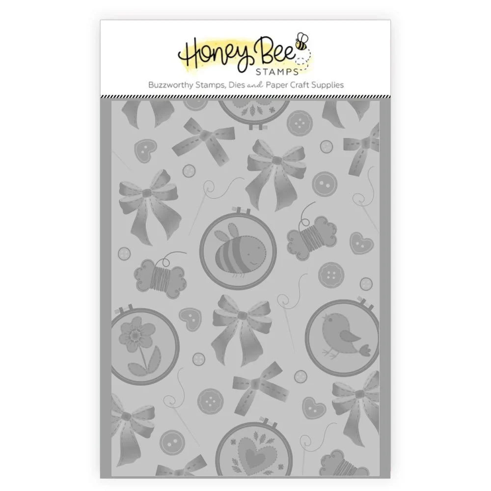 Embroidered - 3D Embossing Folder - Honey Bee Stamps
