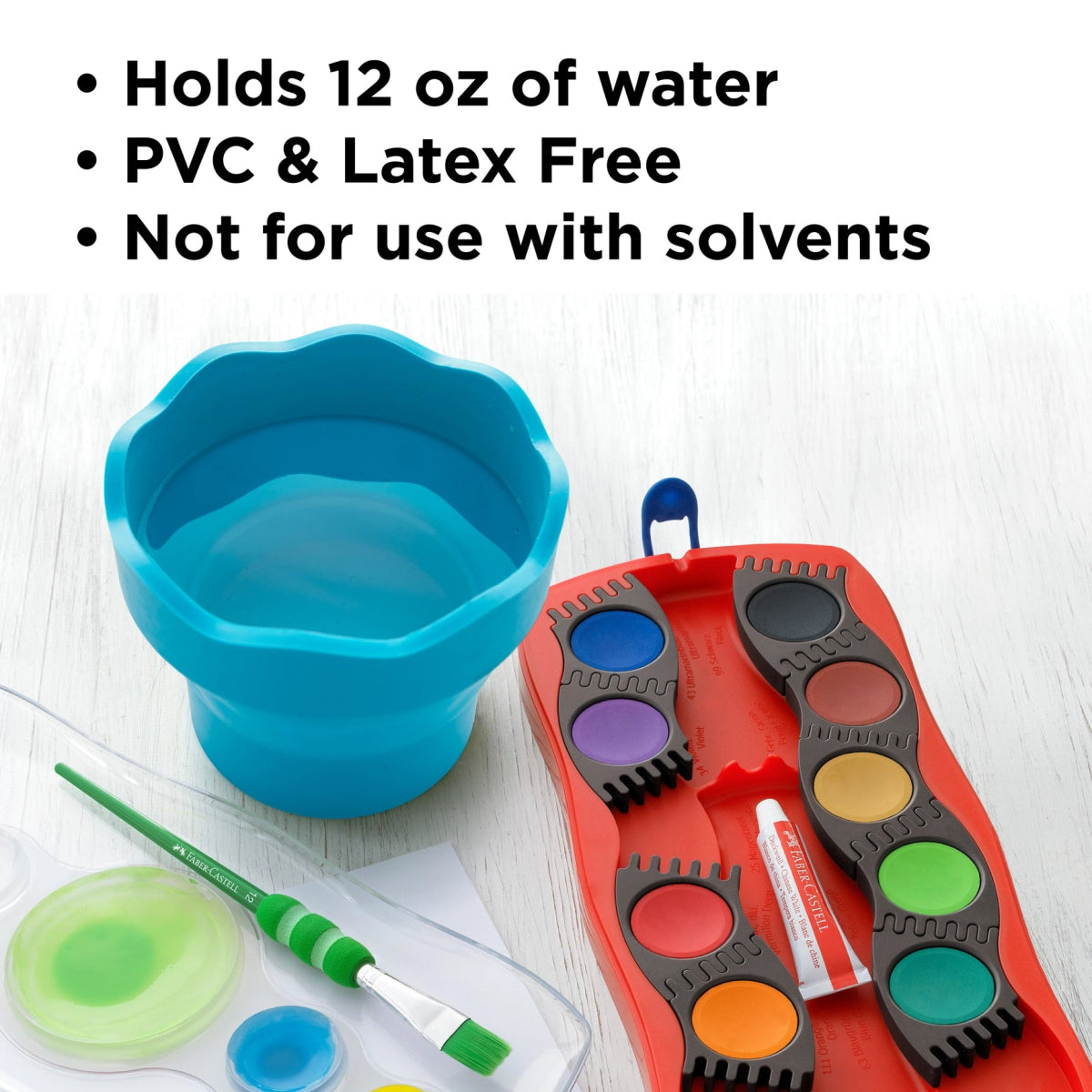 Faber - Castell Collapsible Paint Water Cup - Teal - Honey Bee Stamps