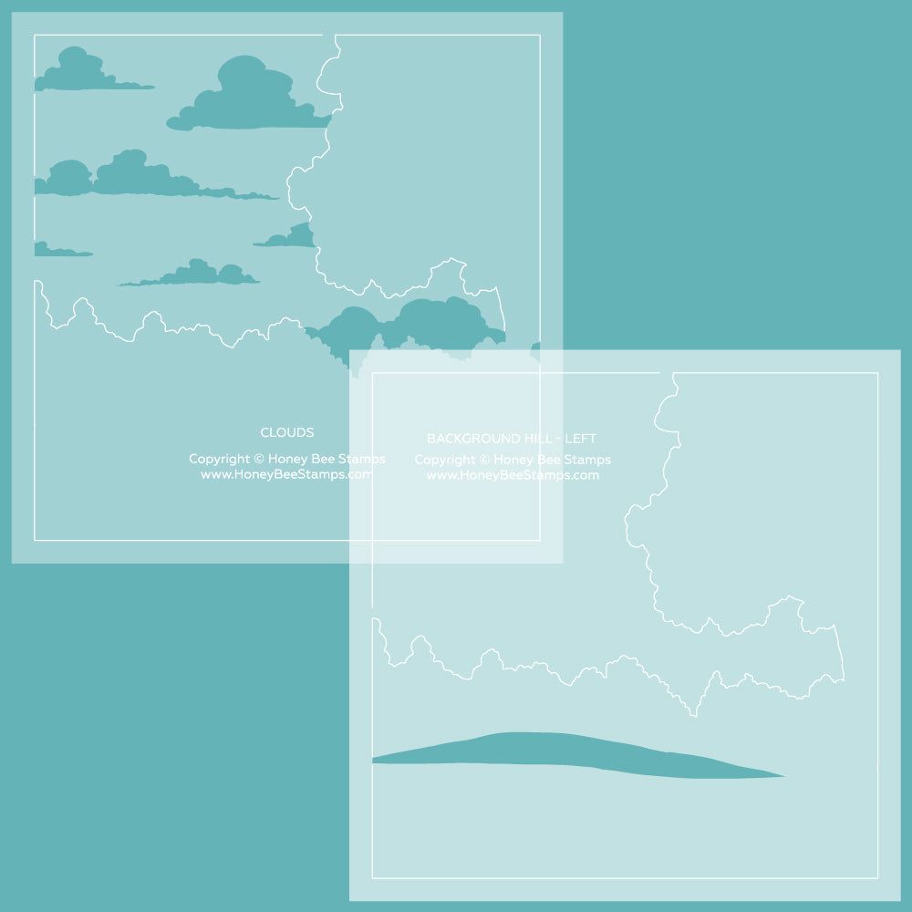 Farmhouse Fields - Set Of 6 - 6"x6" Layering Stencils - Honey Bee Stamps