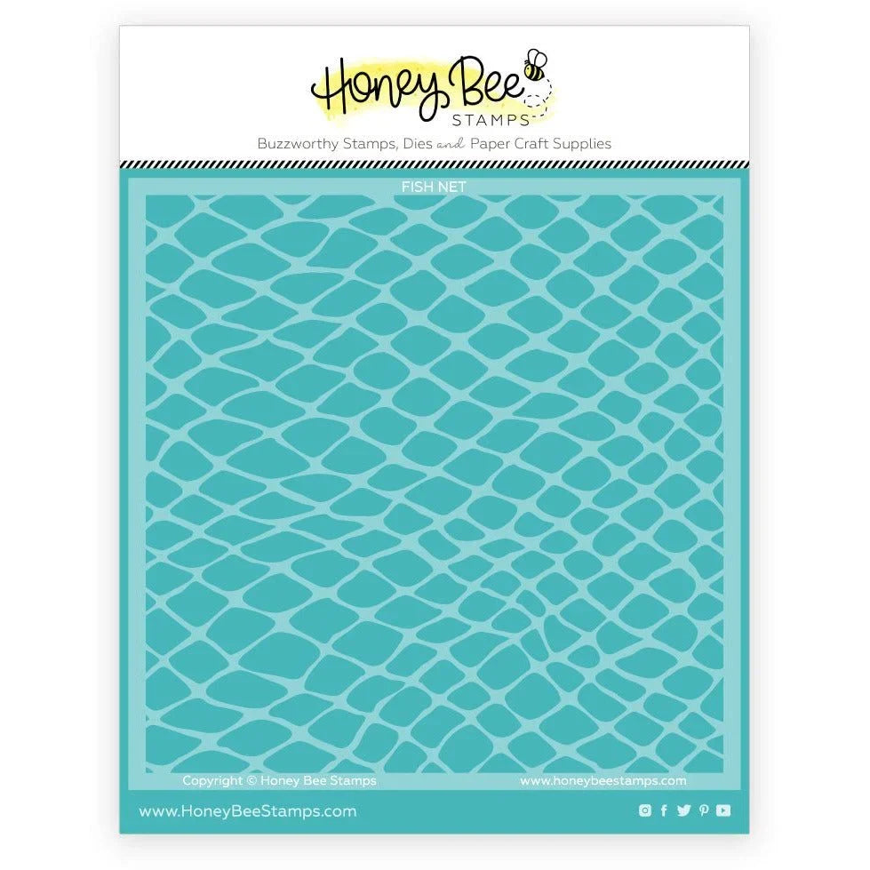 Fish Net - 6"x6" Background Stencil - Honey Bee Stamps