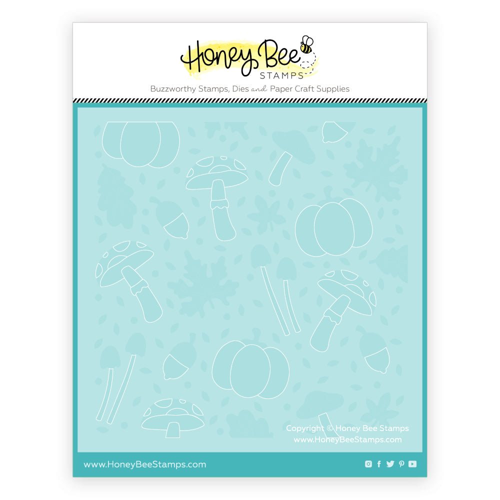 Forest Floor - Set of 6 - 6"x6" Background Stencils - Honey Bee Stamps