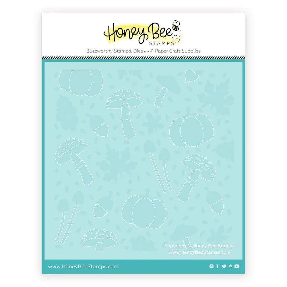 Forest Floor - Set of 6 - 6"x6" Background Stencils - Honey Bee Stamps