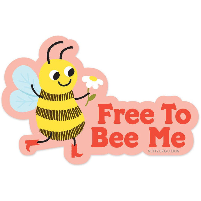 Free To Bee Me Sticker - 3.25" x 2.13" - Honey Bee Stamps