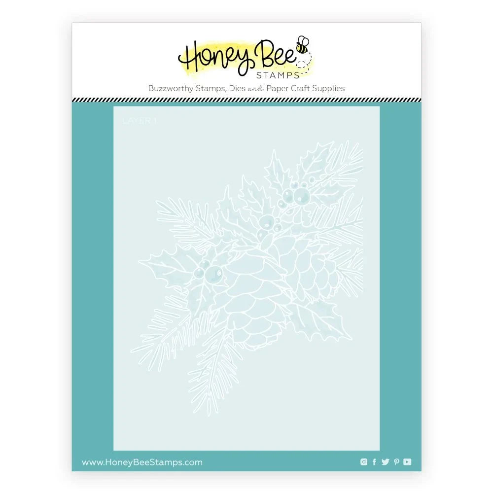 Good Tidings - Set Of 6 - A2 4.25"x5.5" Coordinating Stencils - Honey Bee Stamps