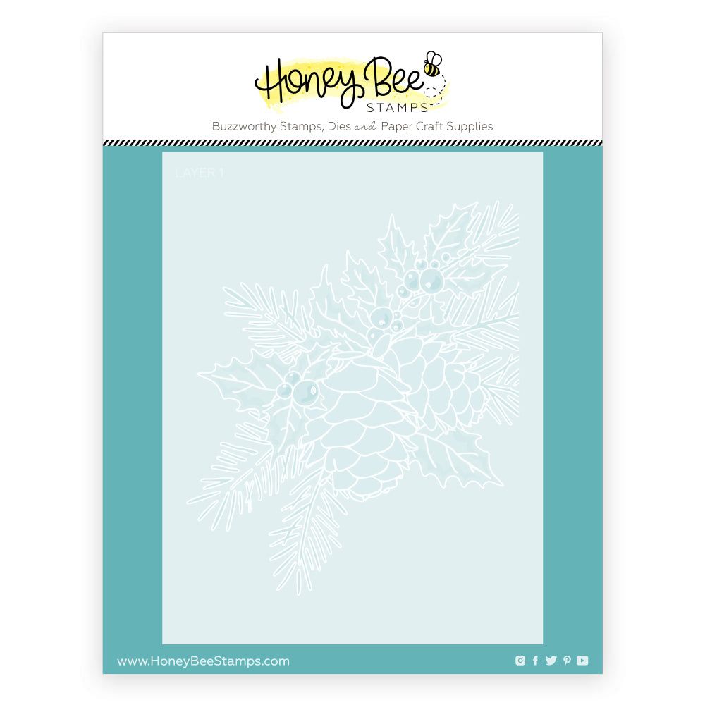 Good Tidings - Set Of 6 Coordinating Stencils - Honey Bee Stamps