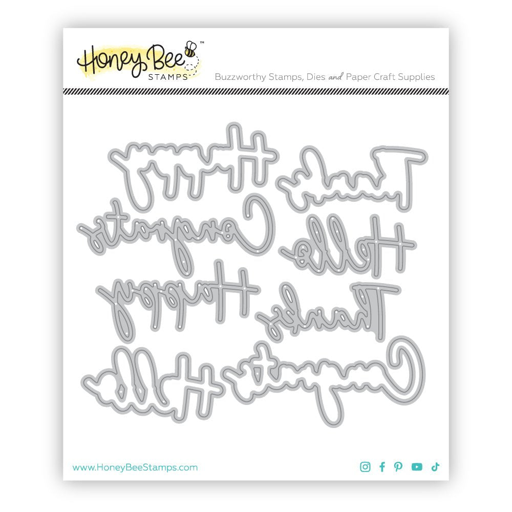 Great Greetings: Everyday - Honey Cuts - Stand - Alone Dies - Honey Bee Stamps